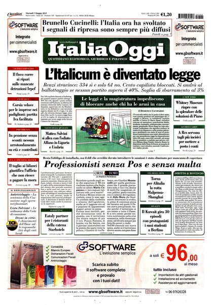 Italia oggi : quotidiano di economia finanza e politica